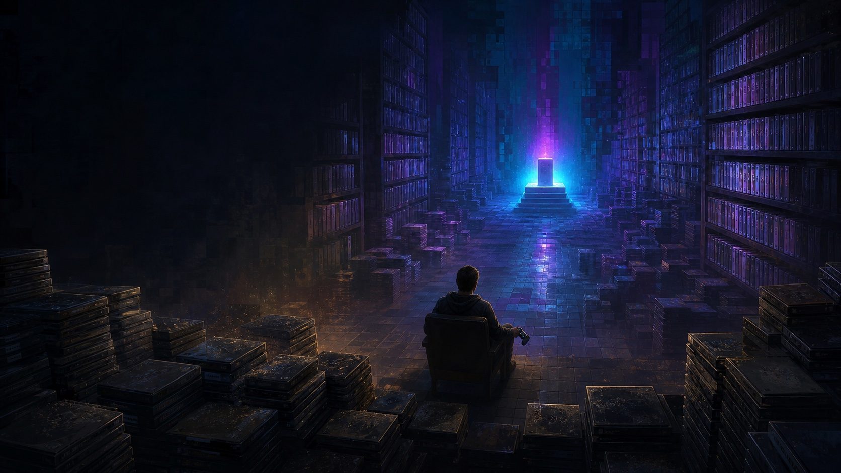 Biblioteca cheia, nada pra jogar: o desejo de ter e o tédio de possuir