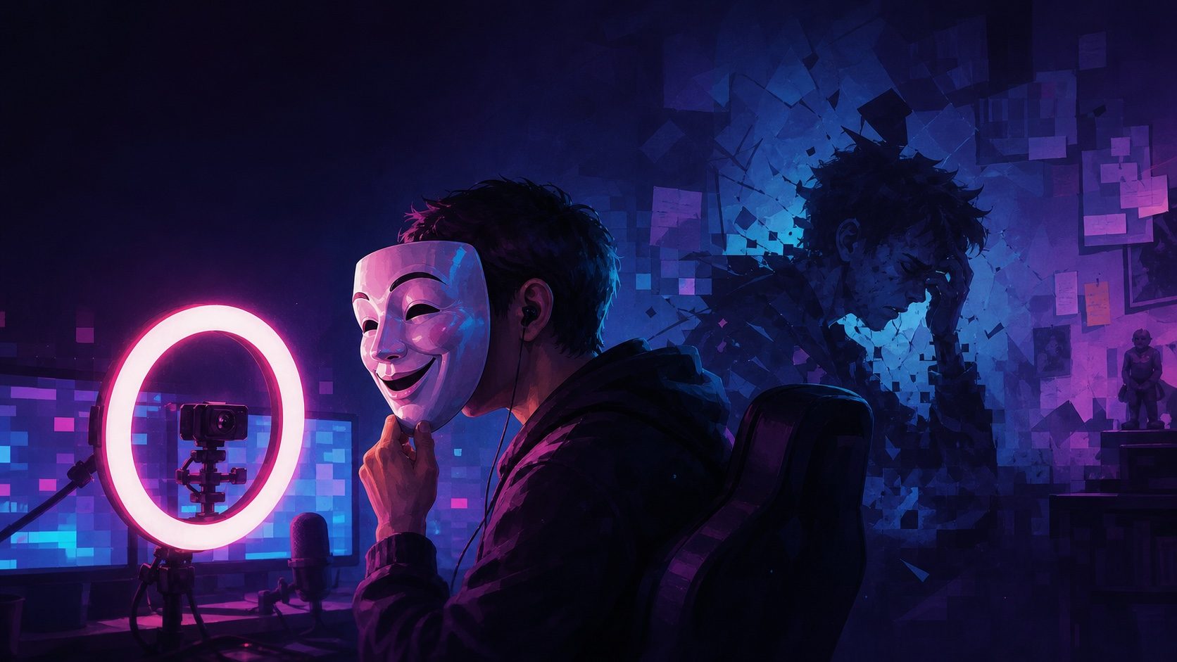 Streamers e o eu-ideal: quem é você quando a câmera liga